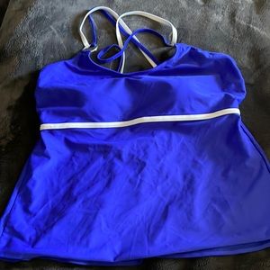 Venus tankini, royal blue and white